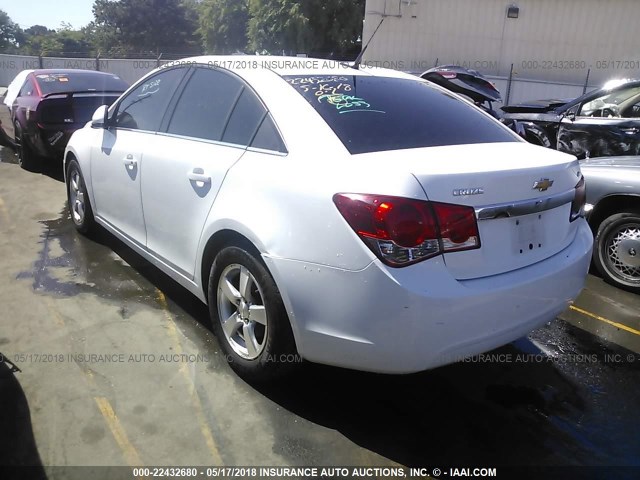 1G1PC5SB9D7207221 - 2013 CHEVROLET CRUZE LT WHITE photo 3