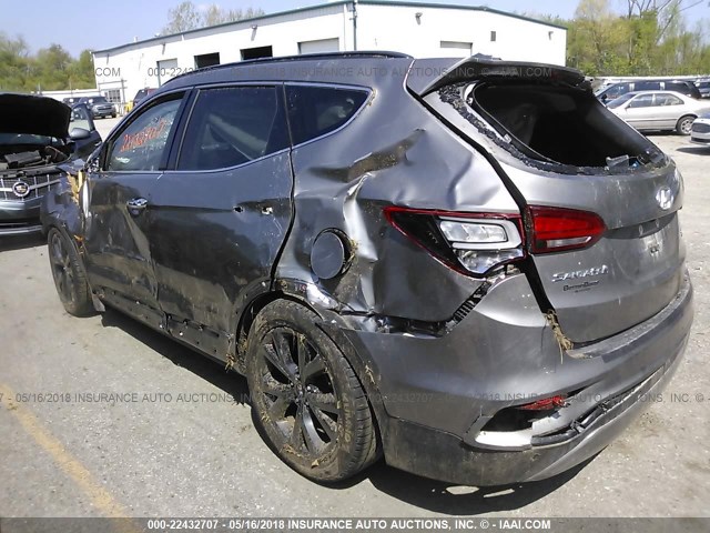 5XYZWDLA0JG538095 - 2018 HYUNDAI SANTA FE SPORT  GRAY photo 3