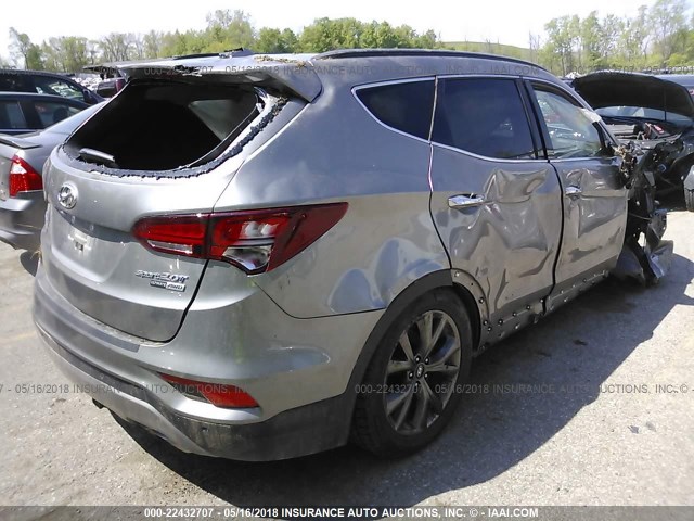 5XYZWDLA0JG538095 - 2018 HYUNDAI SANTA FE SPORT  GRAY photo 4