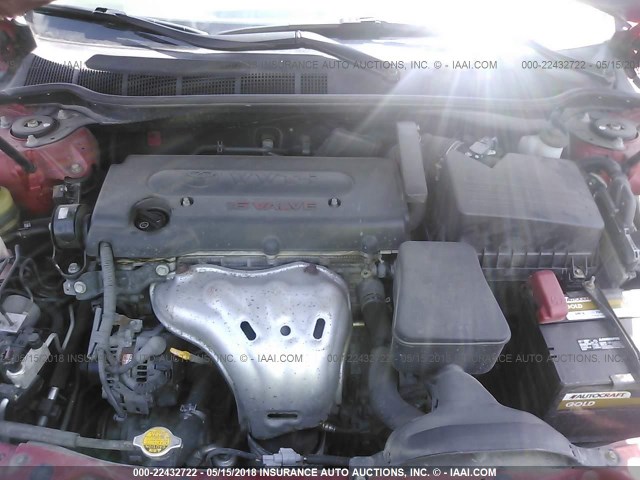 4T1BE46K89U325541 - 2009 TOYOTA CAMRY SE/LE/XLE 红色 照片 10