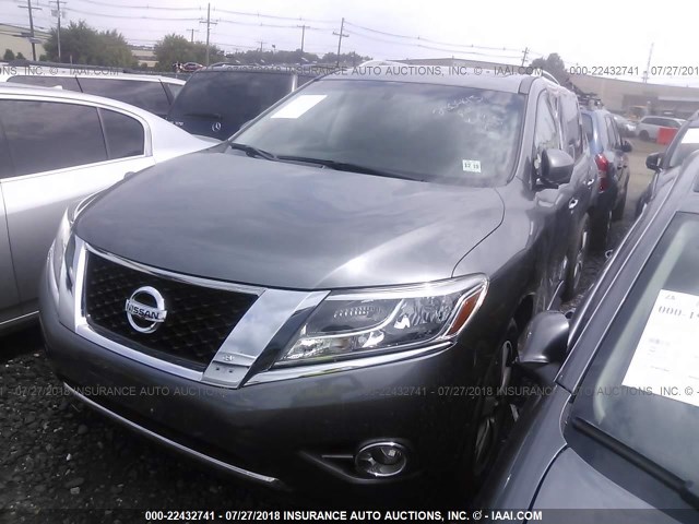 5N1AR2MM1FC625285 - 2015 NISSAN PATHFINDER S/SV/SL/PLATINUM 灰色 照片 2