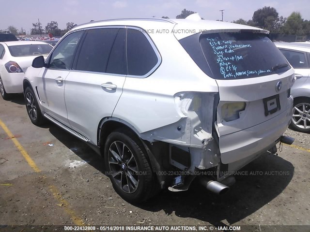 5UXKR0C58E0K45852 - 2014 BMW X5 XDRIVE35I WHITE photo 3