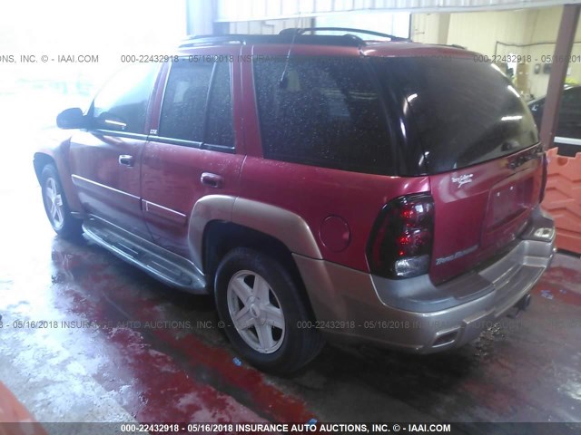 1GNDS13S932218646 - 2003 CHEVROLET TRAILBLAZER  RED photo 3