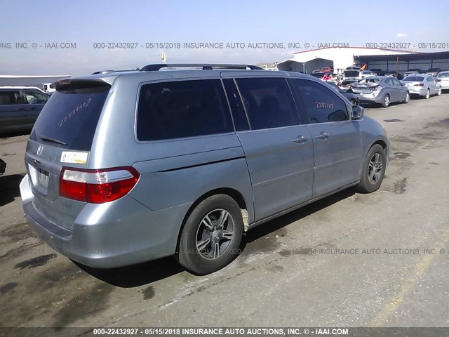 5FNRL38896B009588 - 2006 HONDA ODYSSEY TOURING SILVER photo 4