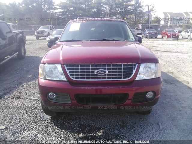 1FMZU73K24UA59546 - 2004 FORD EXPLORER XLT/XLT SPORT/NBX RED photo 6