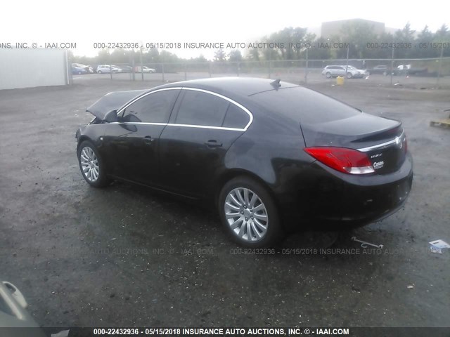 W04GS5EC5B1029137 - 2011 BUICK REGAL CXL BLACK photo 3