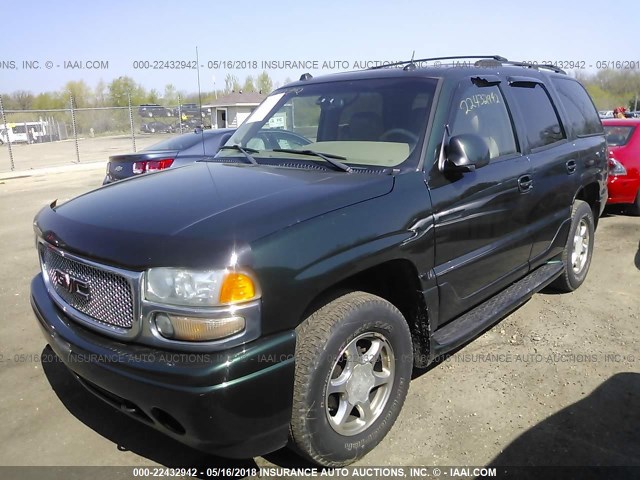 1GKEK63U84J227149 - 2004 GMC YUKON DENALI GREEN photo 2