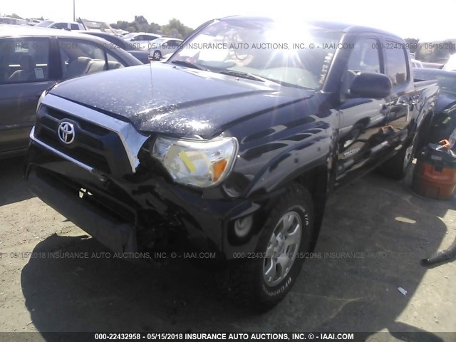 5TFLU4EN6DX067390 - 2013 TOYOTA TACOMA DOUBLE CAB BLACK photo 2