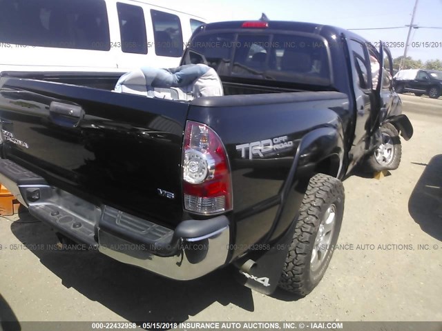 5TFLU4EN6DX067390 - 2013 TOYOTA TACOMA DOUBLE CAB BLACK photo 4