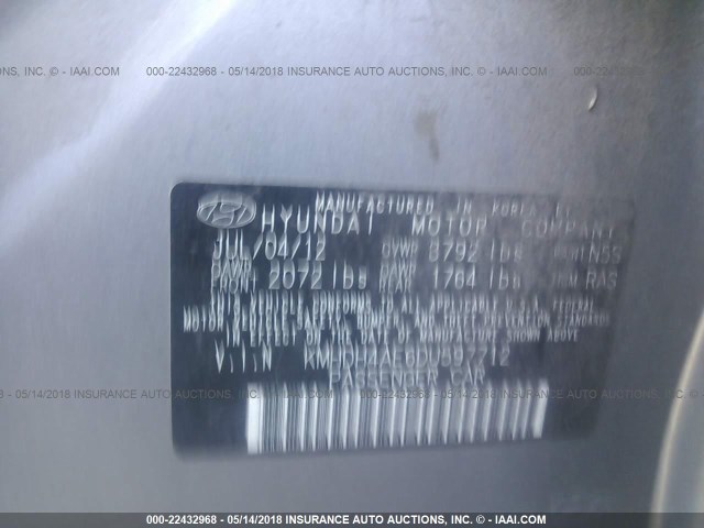 KMHDH4AE6DU597712 - 2013 HYUNDAI ELANTRA GLS/LIMITED Boz foto 9