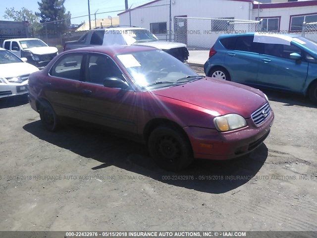 JS2GB41S415201183 - 2001 SUZUKI ESTEEM GL/GLX/GLX SPORT BURGUNDY photo 1