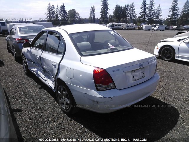 KMHDN46D44U722702 - 2004 HYUNDAI ELANTRA GLS/GT WHITE photo 3