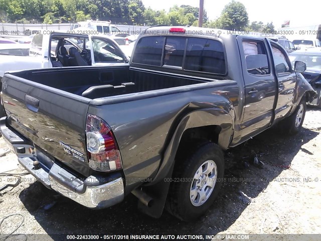 5TFJU4GN3BX006595 - 2011 TOYOTA TACOMA DOUBLE CAB PRERUNNER BROWN photo 4