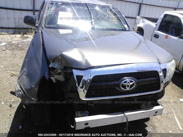 5TFJU4GN3BX006595 - 2011 TOYOTA TACOMA DOUBLE CAB PRERUNNER BROWN photo 6