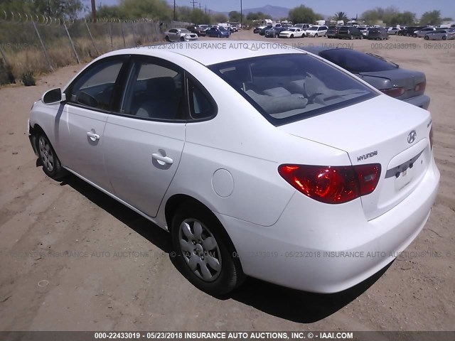 KMHDU46D87U157586 - 2007 HYUNDAI ELANTRA GLS/SE/LIMITED WHITE photo 3