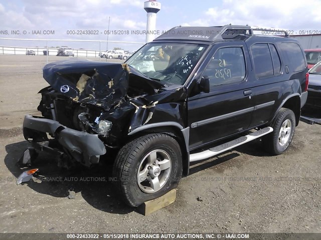 5N1ED28Y14C672777 - 2004 NISSAN XTERRA XE/SE BLACK photo 2