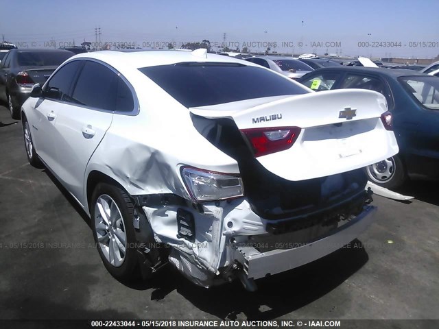 1G1ZE5ST6HF250566 - 2017 CHEVROLET MALIBU LT WHITE photo 3