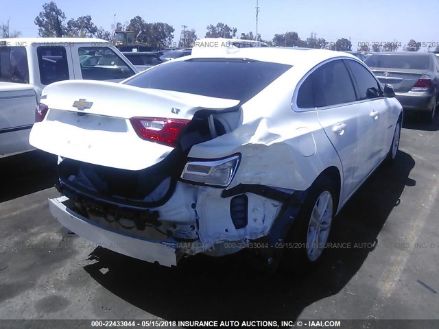 1G1ZE5ST6HF250566 - 2017 CHEVROLET MALIBU LT WHITE photo 4