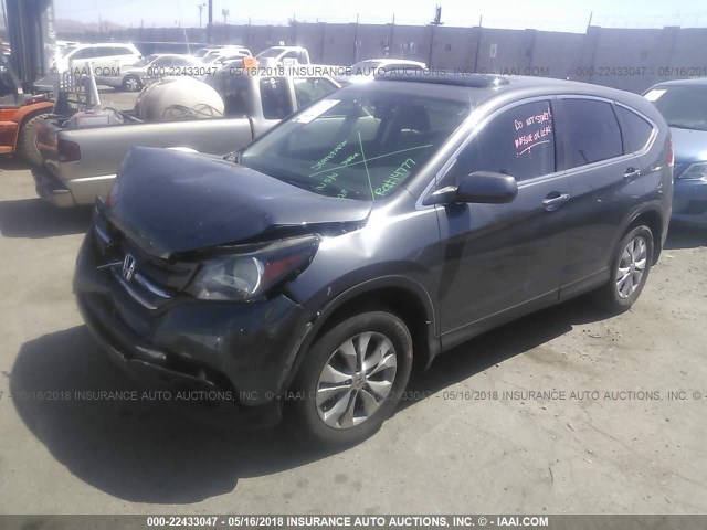 2HKRM3H51DH509276 - 2013 HONDA CR-V EX GRAY photo 2