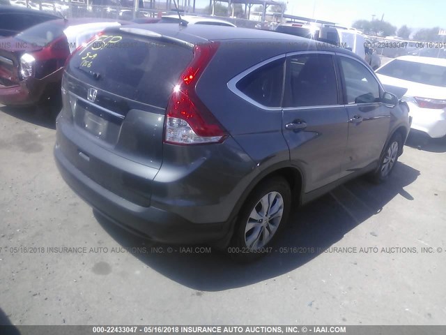 2HKRM3H51DH509276 - 2013 HONDA CR-V EX GRAY photo 4