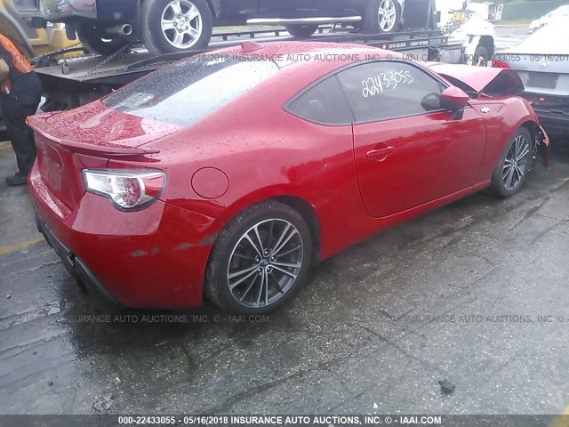 JF1ZNAA12F9710355 - 2015 TOYOTA SCION FR-S RED photo 4