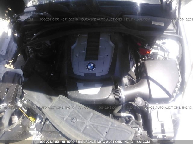 WBAEA53589CV92196 - 2009 BMW 650 I WHITE photo 10