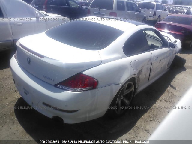 WBAEA53589CV92196 - 2009 BMW 650 I WHITE photo 4