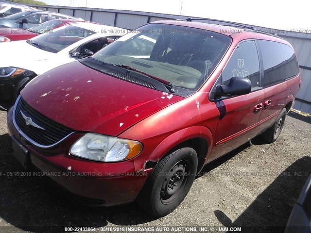 2C4GP44332R570816 - 2002 CHRYSLER TOWN & COUNTRY LX RED photo 2