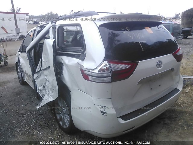 5TDYK3DC4FS556577 - 2015 TOYOTA SIENNA XLE/LIMITED WHITE photo 3