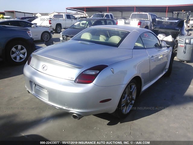 JTHFN48Y569005212 - 2006 LEXUS SC 430 SILVER photo 4