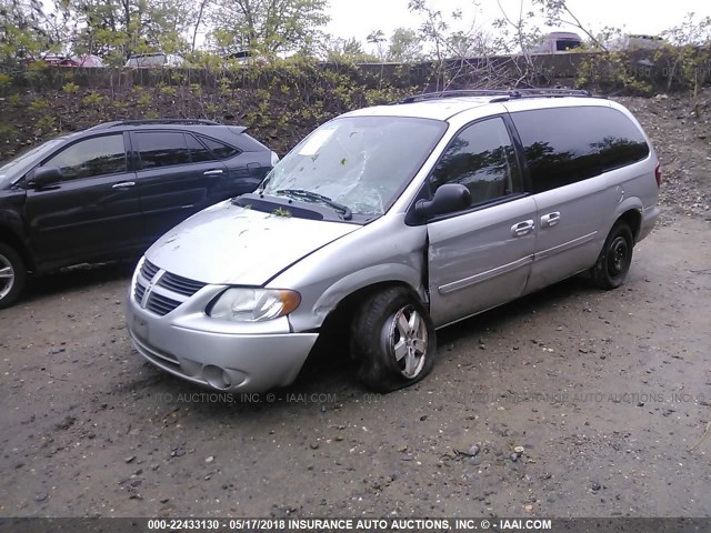 2D4GP44L17R331694 - 2007 DODGE GRAND CARAVAN SXT SILVER photo 2