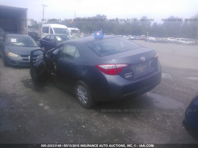 2T1BURHE3GC740126 - 2016 TOYOTA COROLLA L/LE/LE PLS/PRM/S/S PLS Mavi foto 3