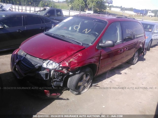 2D4GP44LX7R131378 - 2007 DODGE GRAND CARAVAN SXT RED photo 2