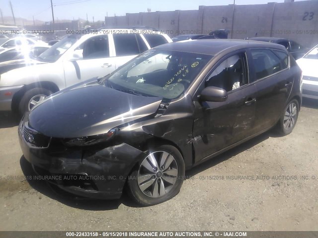 KNAFU5A20D5681178 - 2013 KIA FORTE EX BROWN photo 2