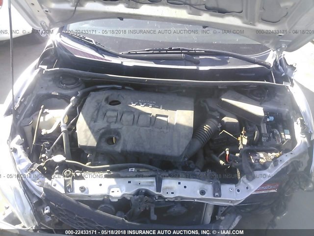 2T1KU40E19C054006 - 2009 TOYOTA COROLLA MATRIX  SILVER photo 10