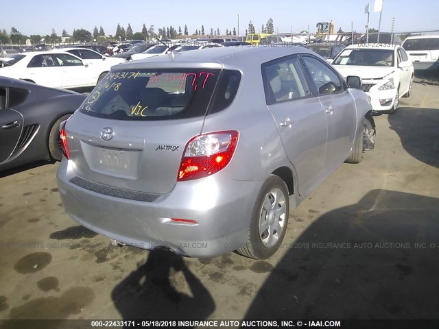 2T1KU40E19C054006 - 2009 TOYOTA COROLLA MATRIX  SILVER photo 4