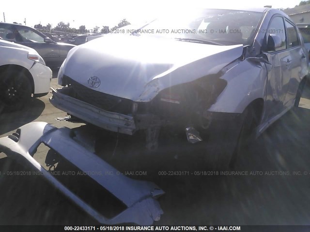 2T1KU40E19C054006 - 2009 TOYOTA COROLLA MATRIX  SILVER photo 6