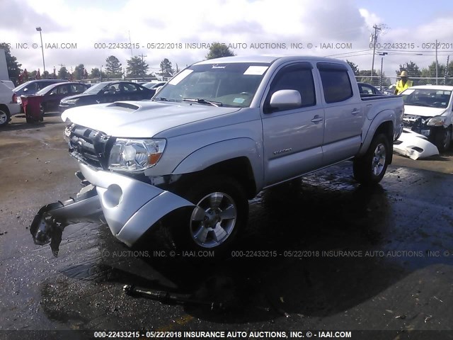 5TELU42N96Z279961 - 2006 TOYOTA TACOMA DOUBLE CAB ვერცხლისფერი ფოტო 2