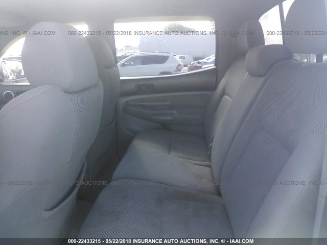 5TELU42N96Z279961 - 2006 TOYOTA TACOMA DOUBLE CAB ვერცხლისფერი ფოტო 8