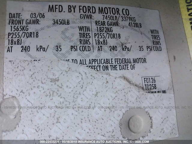 5LMFU28576LJ22199 - 2006 LINCOLN NAVIGATOR CREAM photo 9