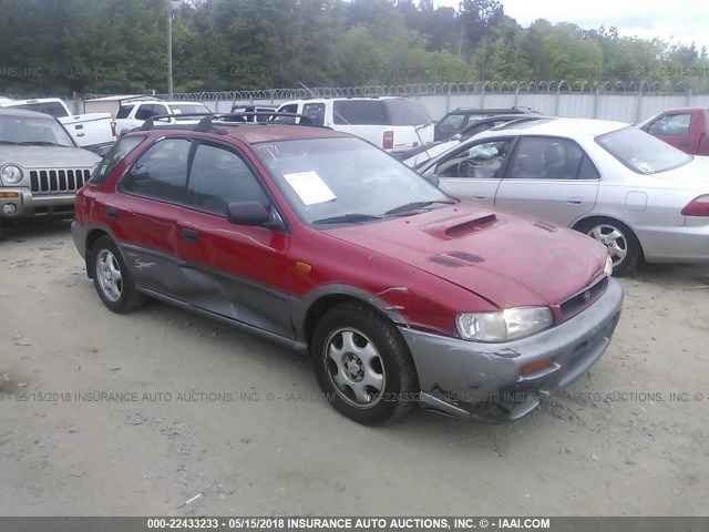 JF1GF4856VH814804 - 1997 SUBARU IMPREZA OUTBACK RED photo 1