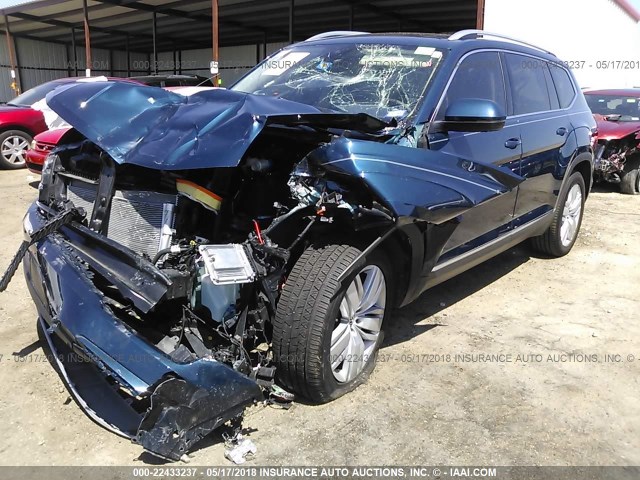 1V2NR2CA0JC540197 - 2018 VOLKSWAGEN ATLAS SEL PREMIUM Mavi foto 2