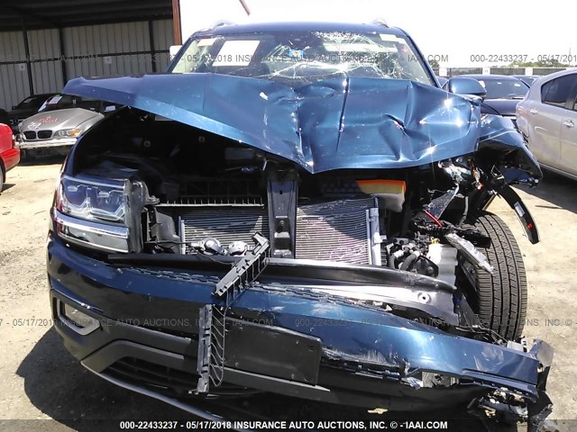 1V2NR2CA0JC540197 - 2018 VOLKSWAGEN ATLAS SEL PREMIUM Mavi foto 6