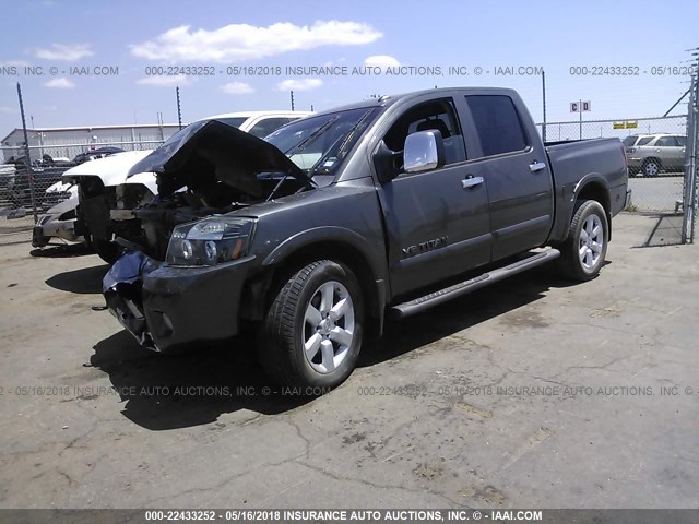 1N6BA0ED8BN322535 - 2011 NISSAN TITAN S/SV/SL/PRO-4X GRAY photo 2