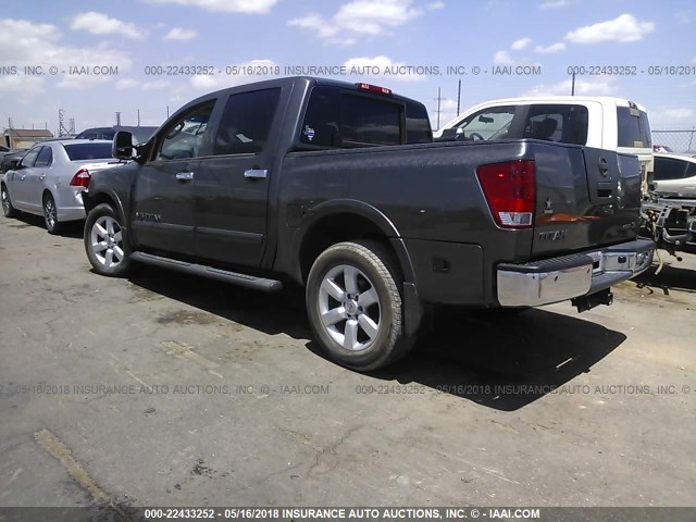 1N6BA0ED8BN322535 - 2011 NISSAN TITAN S/SV/SL/PRO-4X GRAY photo 3