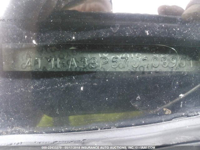 4T1FA38P57U108901 - 2007 TOYOTA CAMRY SOLARA SE/SLE Ağ foto 9