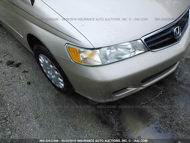 2HKRL18592H557838 - 2002 HONDA ODYSSEY LX GOLD photo 6