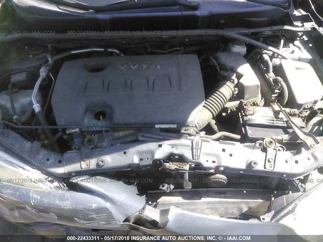 2T1KU40E89C015428 - 2009 TOYOTA COROLLA MATRIX  GRAY photo 10