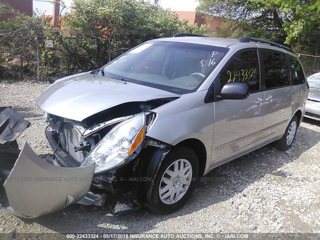 5TDZA23C46S566870 - 2006 TOYOTA SIENNA CE/LE SILVER photo 2