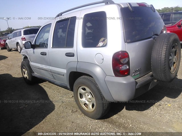 1J4GL48K05W614838 - 2005 JEEP LIBERTY SPORT 银色 照片 3